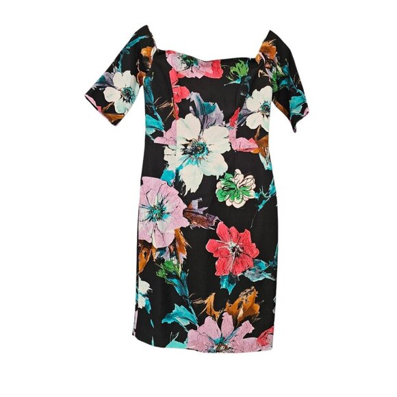 Women's - Milly Floral Off The Shoulder Dress, Size 8 - Picture 2 of 9